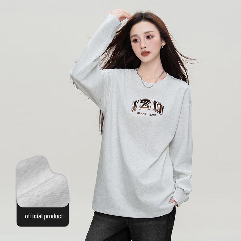 izzue Women's Letter Print Crewneck Sweatshirt