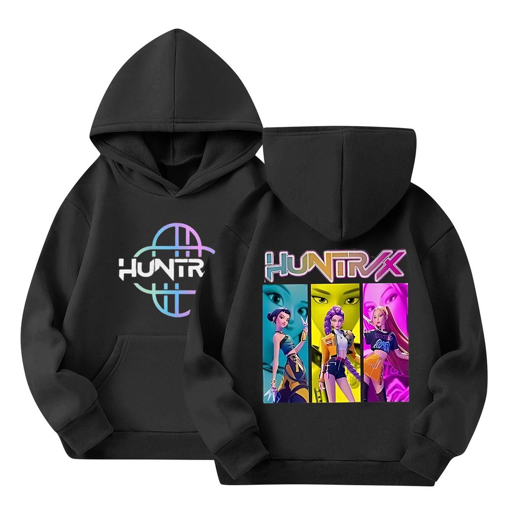 Children's Hooded Gradient Printed Long Sleeved Sweatshirt Loose Women's Sweatshirt Sweatshirt