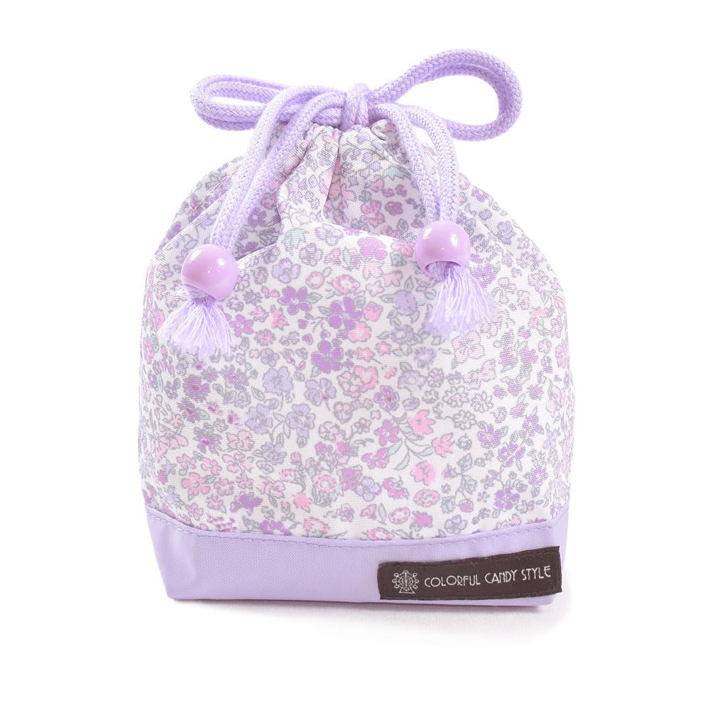 Colorful Candy Style Drawstring Bag Design Lunch and Cup in Floral Perfect for Kindergarten and School Entrance Cute and Stylish for Product NU604700