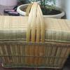 Handmade Vintage Bamboo Basket: Woven Storage & Sieve for Candy, Eggs, and Fruit