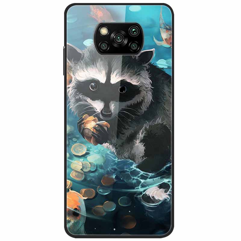 Etui na Poco X3 Pro Modne Urocze Szkło Hartowane Luksusowe Pokrowce Coque dla Xiaomi Poco X3 NFC Etui PocoX3 X 3 Zderzak Ochronny