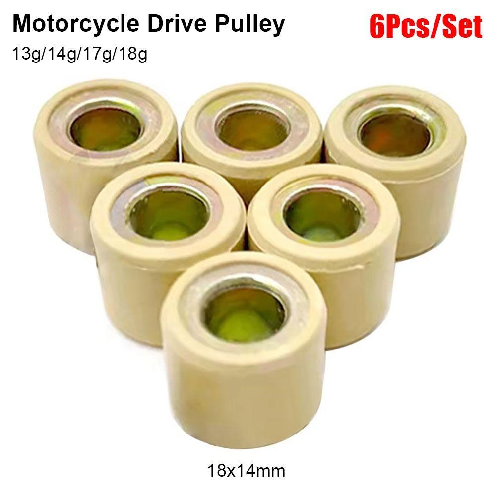 6Pcs/Set 18x14mm Variator Roller Weights Motorcycle Drive Pulley DIY Accessories