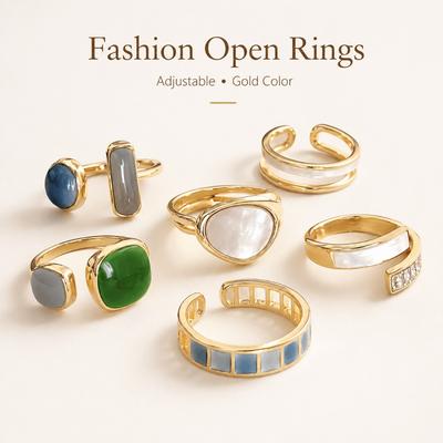 1 Stück Ring Bunt Emaille Design für Damen Raffiniert Minimalistisch Luxus Statement Modeband