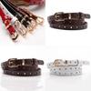 Leather Ladies Belt With Silver Alloy Buckle And Star Accents For Business And Fashion Outfits