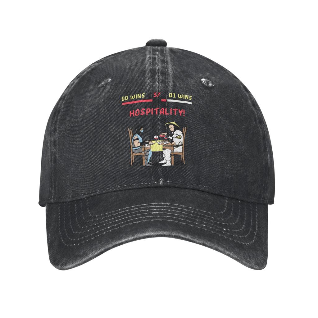 Mortal Kombat Logo Mk Popular Fighting Game Baseball Cap for Unisex Distressed Washed Snapback Cap Unstructured Soft Caps Hat