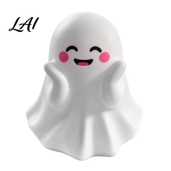 Cute Ghost Pen Holder Halloween Holder Mini Figurine Desk Decor Funny Decor Pencil Stand Ornament Creative Office Organizer Gift for Friends