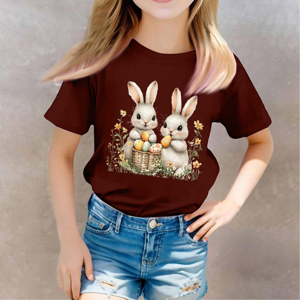 Kleinkind Mädchen Jungen T-Shirts Kinder Top Jungen und Mädchen Bedrucktes Kurzarm T-Shirt