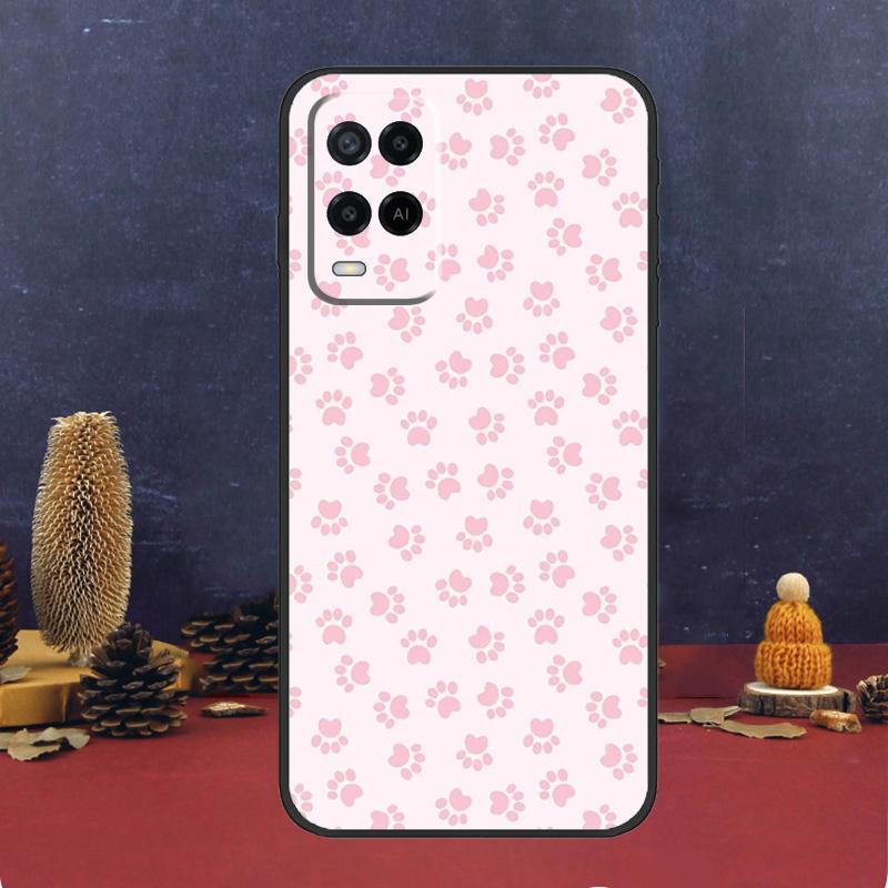 Cat Dog Paws Case For Oppo A5 Pro A6 A15 A18 A38 A58 A78 A98 A54 A74 A94 A17 A57 A80 A60 A40 A16 A76 A96