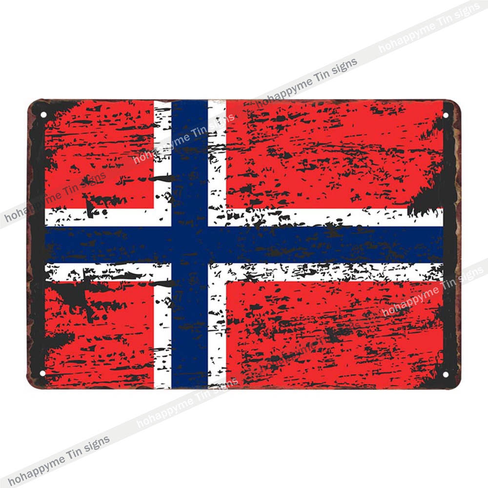 American Canada National Flag Wall Decoration Tin Sign Vintage Country Flag Metal Plaque Childrens Room Decor xcm