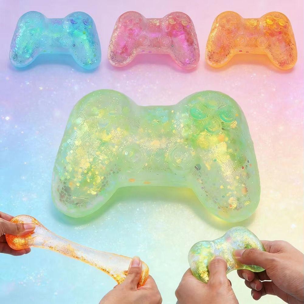 Sequins Game Machine Squishy Super Soft Sensory Fidget Toy Creative Maltose Fidget Ball Kid Adults