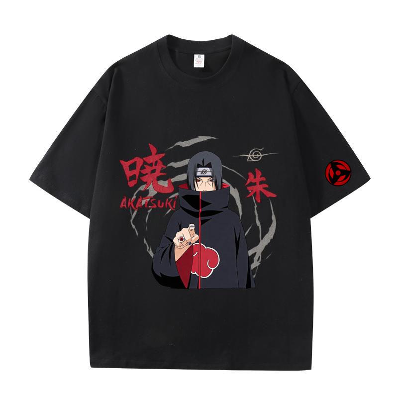 Cartoon Anime Naruto Aufdruck Oberteil 2026 Sommer Neues T-Shirt Unisex Anime Naruto Sport Baumwoll-T-Shirt