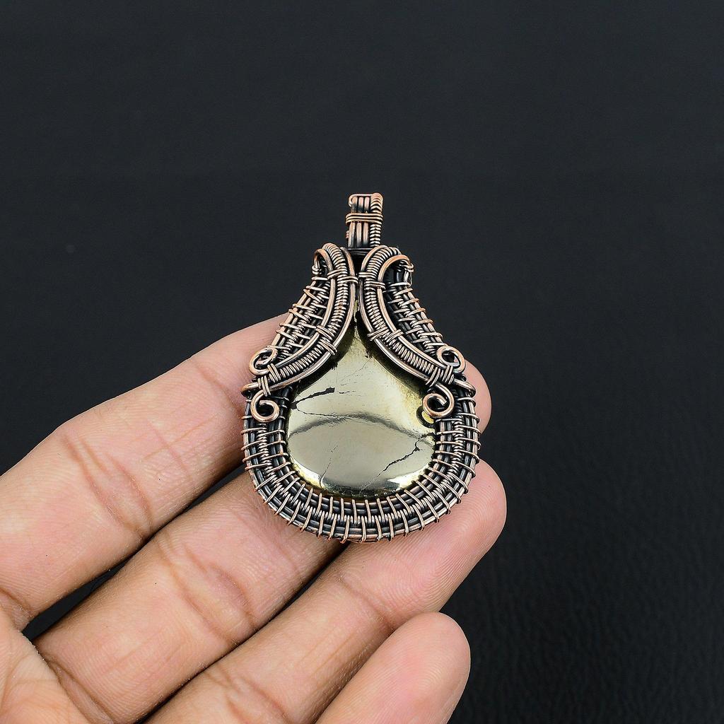 Marcasite Jewelry, 999 Copper Wire Wrapped Pendant Handmade Gemstone Jewelry, Gifts For Wife Brand New Pendant