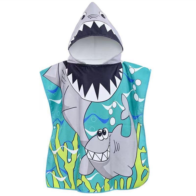 

Детский мультяшный халат с капюшоном в виде животного – Быстросохнущий и легкий 60x120 cm