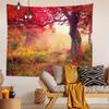 Autumn Forest Tapestry Background Cloth Hanging Cloth Bedroom Bedside Decorative Wall Cloth Rental Dormitory Tapestry