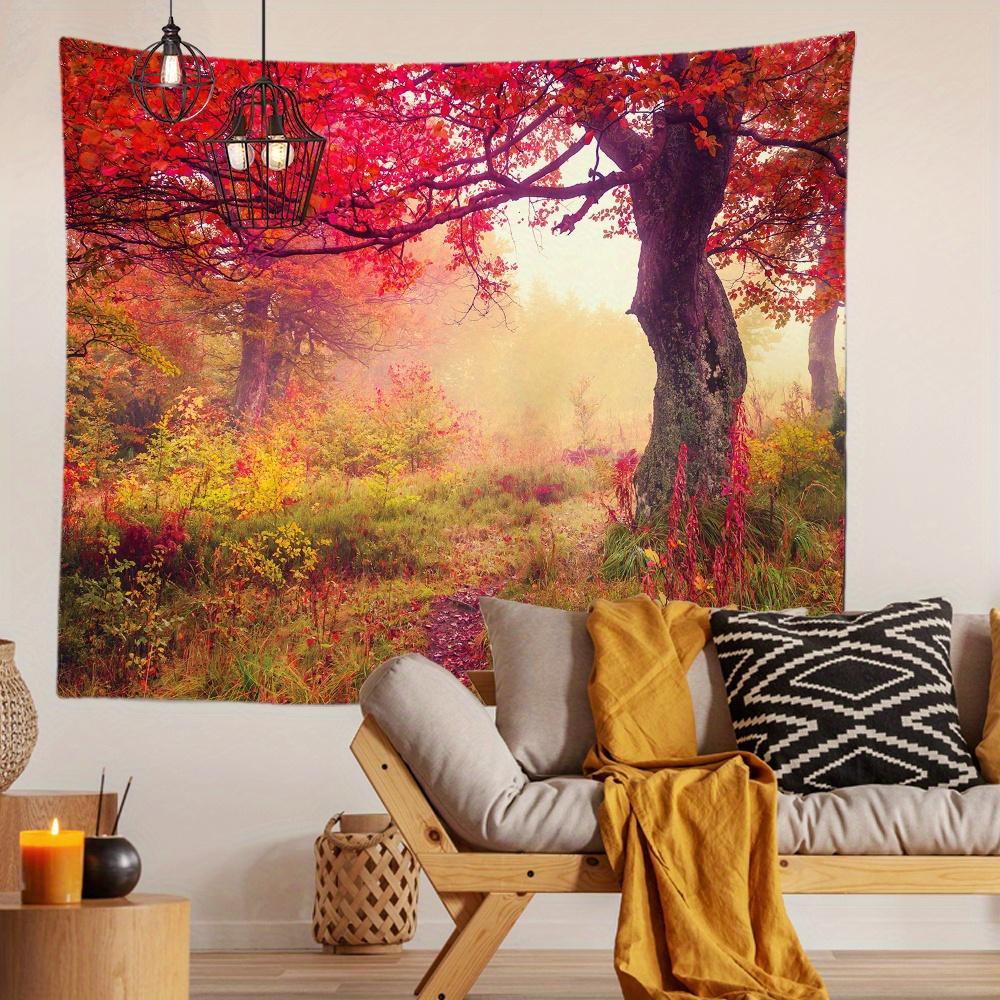 Autumn Forest Tapestry Background Cloth Hanging Cloth Bedroom Bedside Decorative Wall Cloth Rental Dormitory Tapestry