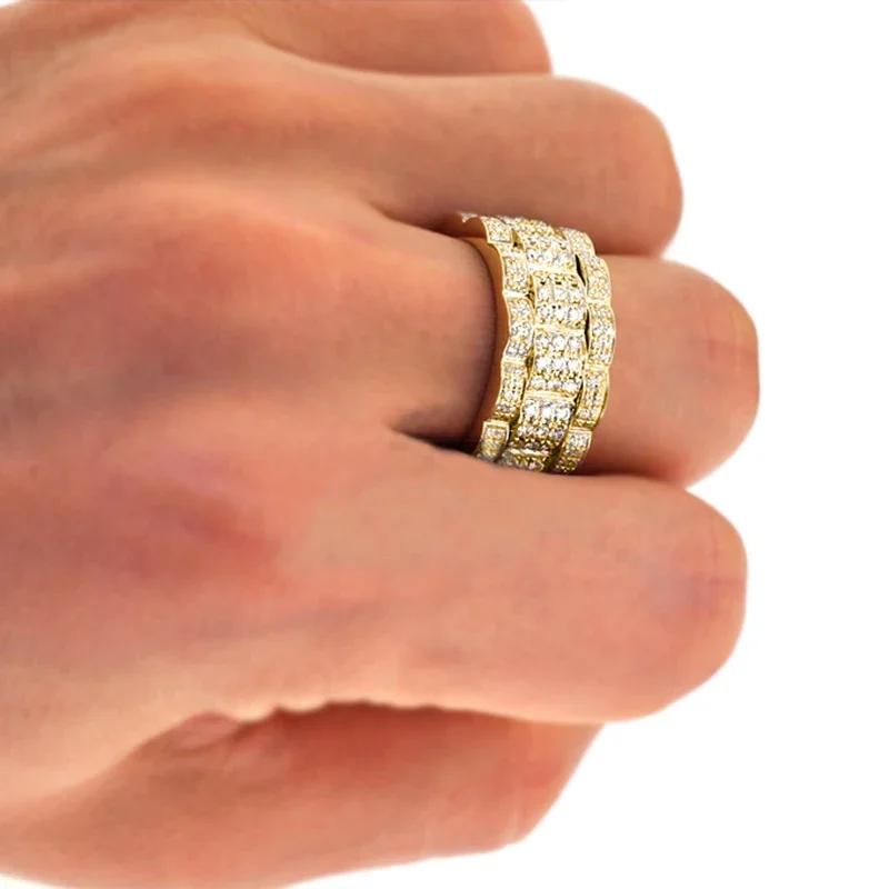 Opulent Rings with Sparkling Cubic Zirconia Noble Gold Color Finger Accessories for Women Bright Jewelry for Engagement