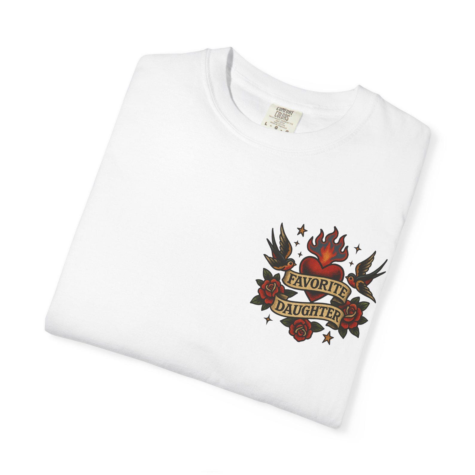 Favorite Daughter Tattoo Heart T-Shirt | Retro Shirt L