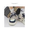 Sneakers Patchwork di Jeans Scarpe Casual con Lacci e Plateau