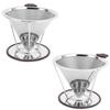Edelstahlfilter mit Halter Kaffeefilter Sieb Trichter Küche Kaffeezubereitungswerkzeug 1-6 Tassen
