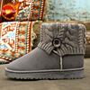 Fashion Round Toe Ladies Shoes Winter Flat Plush Women's Snow Boots Trend 2025 Novelty Fashion Footwear On Offer Hot Goth Padded Booties