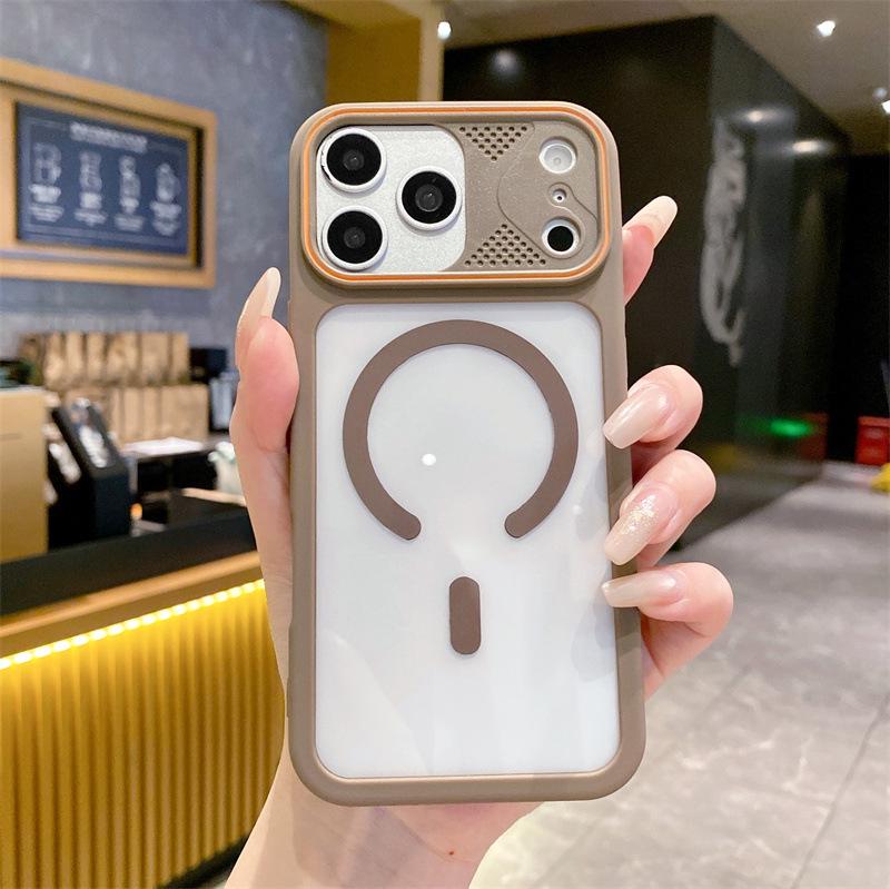 Transparent Magnetic Case for iPhone 17 Pro Max, Apple 16, Drop-Proof Protection