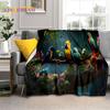 Cute Dream Birds Parrot Peacock Cartoon Soft Flannel Blankets,Throw Blanket Comfortable Blanket for Picnic Beds Home Bedroom Kid