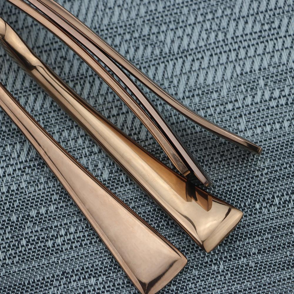 24ks Nádobí Kovové příbory z růžového zlata 304 Nerezová ocel Příbory Nůž Vidlička Lžíce Sada nádobí Sada doplňků pro hotelovou restauraci