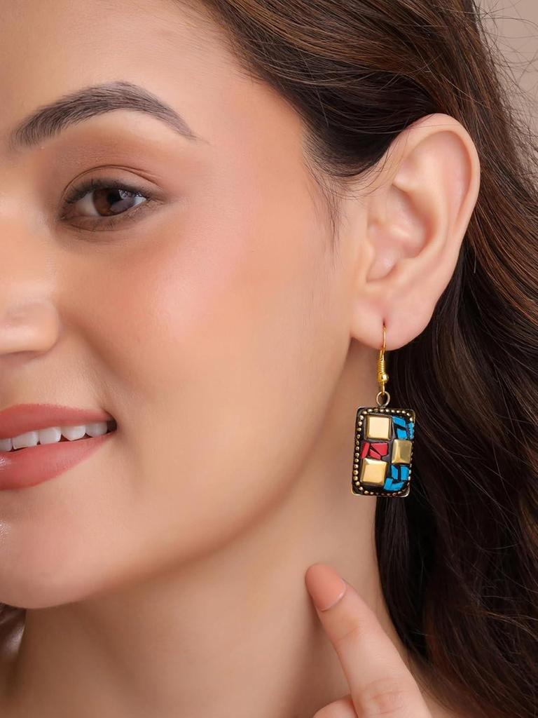 Drop Earrings For Women | Traditional Women Earrings Sets | Ethnic Combo Set Tibetan Laac Drop Earrings For Girls