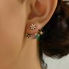 Süße OL Blitz Diamant Bunte Blume Persönlichkeit Damen Ohrstecker