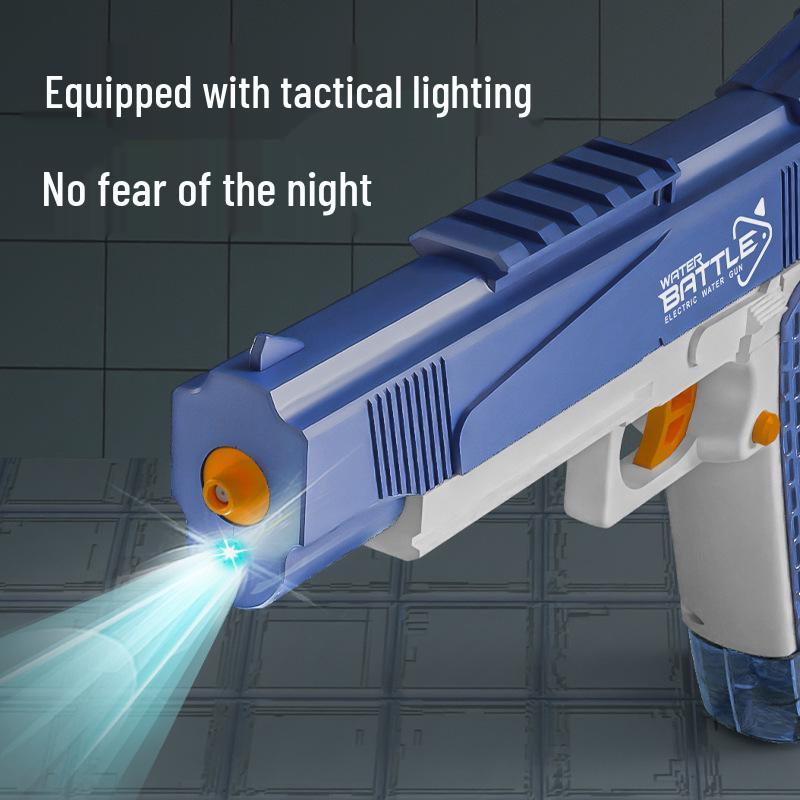 1911 Electric Toy Water Gun: Fully Automatic, Continuous Fire, LED Lights. Ideal for Festivals, Team Building, and Pool Fun.
