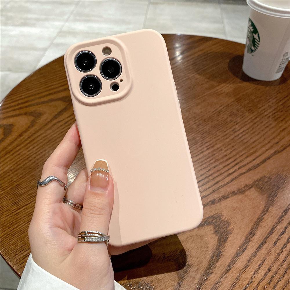 Liquid Silicone Gel Is Suitable for Apple 14ProMax Phone Cases, IPhone13 Anti-drop 12 Simple Pm Protective Cases