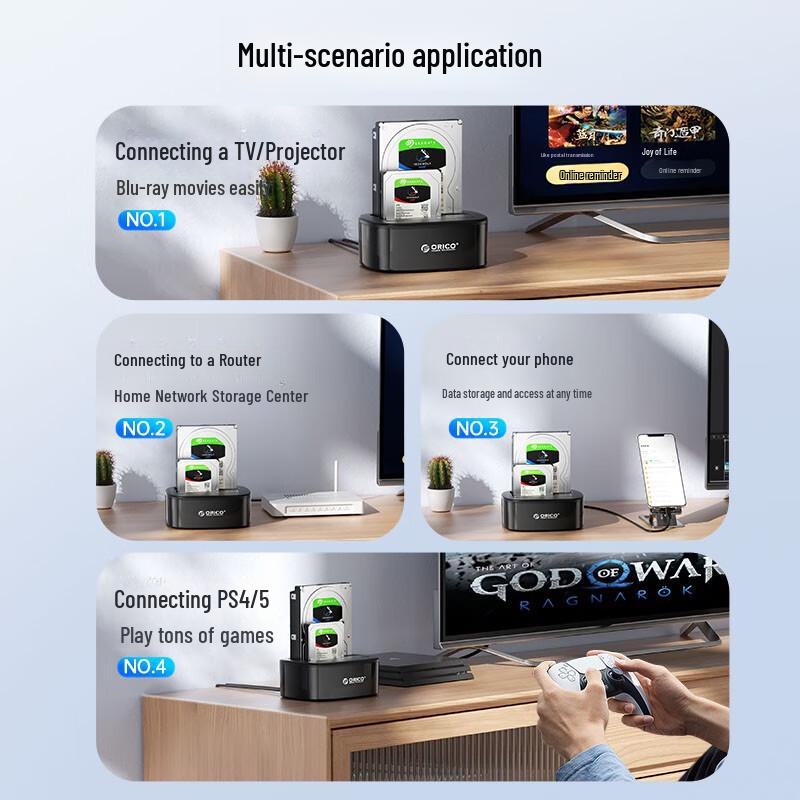 ORICO 6228US3 USB 3.0 External SATA Hard Drive Enclosure for 2.5/3.5-inch Disks