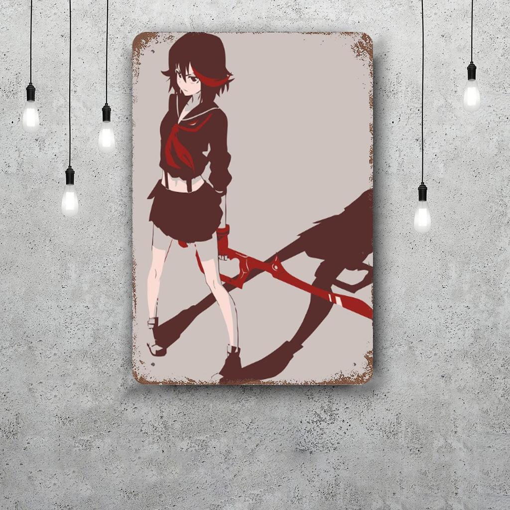 ryuko matoi Retro Vintage Tin Sign Poster Decorative Plaque Metal Plate Wall Decor