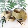 Bamboo Woven Pumpkin Basket with Lid for Tea, Snacks, and Egg Storage