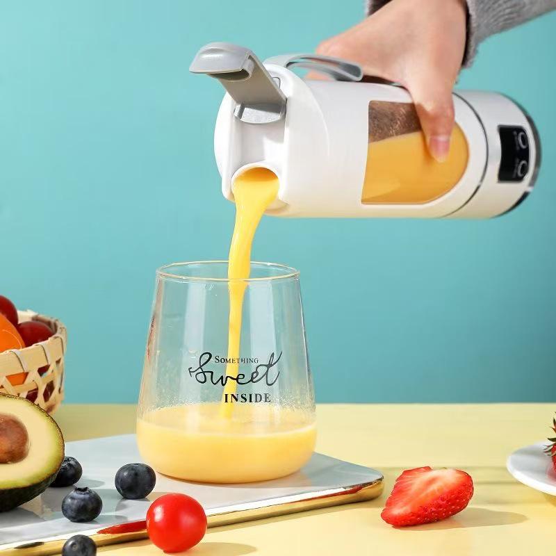 Compact Double-Motor 12-Blade Portable Juicer Cup - Multi-Functional Mini Smoothie Maker for Students