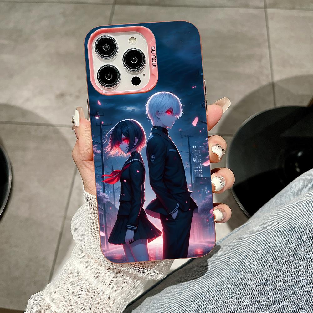Anime Tokyo Ghoul Mobile Phone Case for iPhone 17 16 15 14 13 12 11 X XR XS 8 7 Pro Max Plus Translucent Pink Cover Cover Pretty