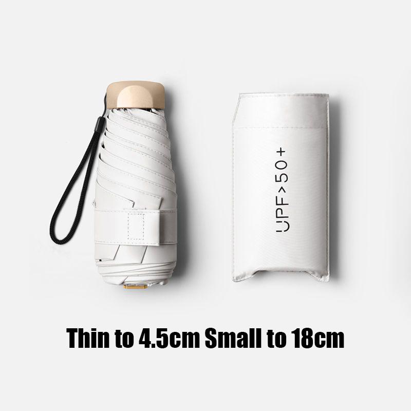 Outdoor Mini Sun Umbrella UV Protection Ultralight Folding Five-fold Umbrella Sunshade Umbrella For Daily Life