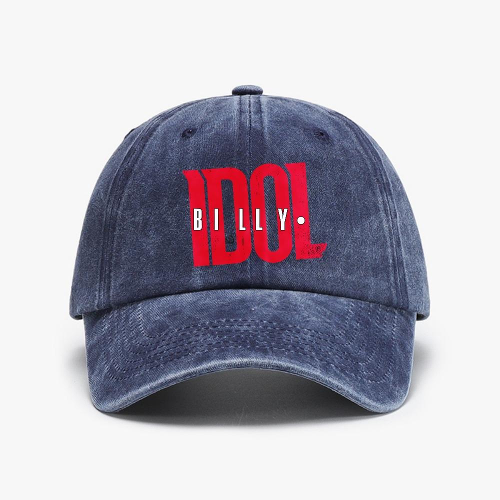 

Billy Idol Brick Wall Rebel Yell hat Rock Band Merchdandise Black High quality Brand Washed Cowboy Baseball Cap Adjustable