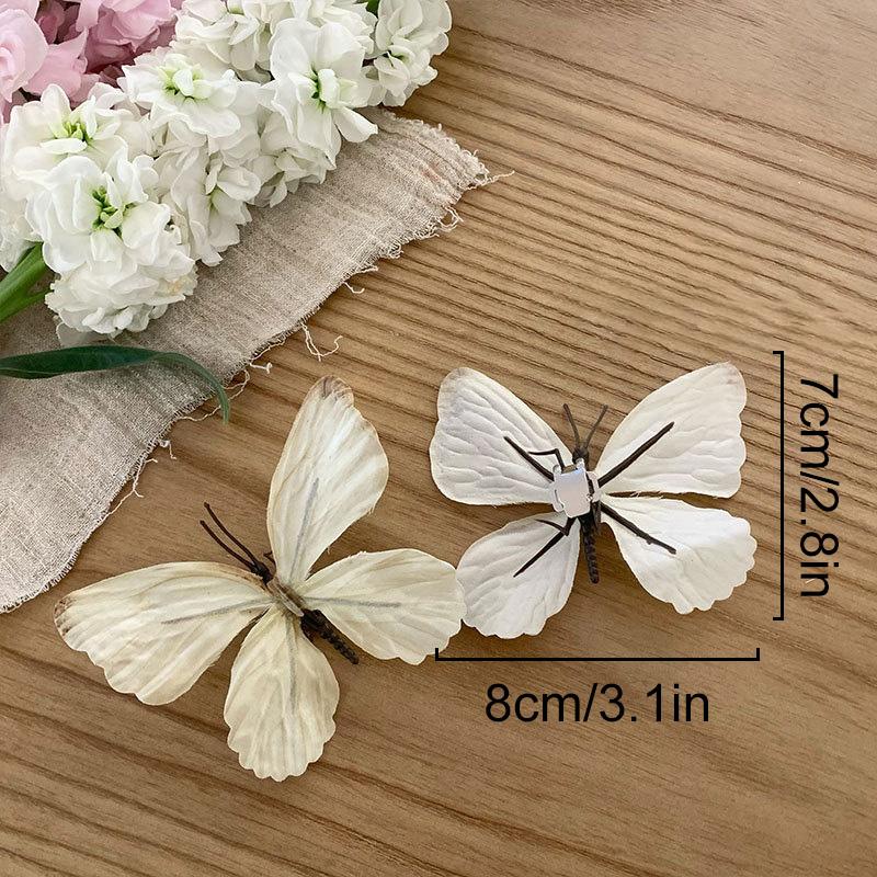 1 Pair Butterfly Shape Shoes Charms Sandals Decor Bohemian Shoe Accessories DIY Shoe Clip Elegant Orchid Flower Colorful