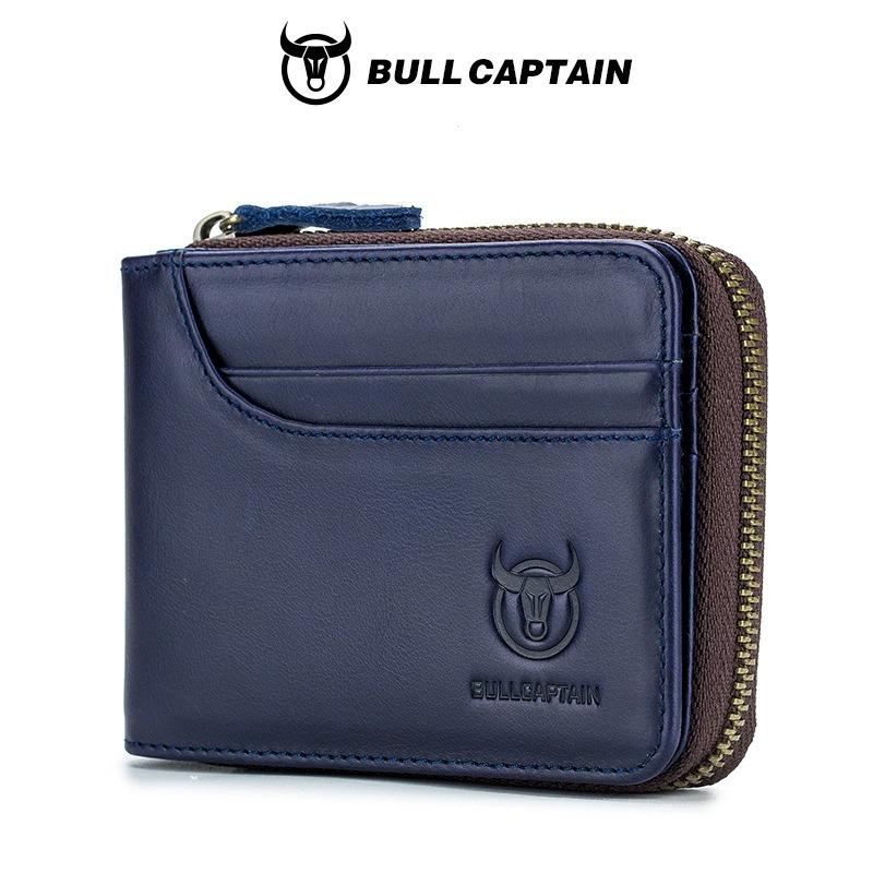 BULLCAPTAIN RFID мужской кошелек из натуральной кожи, портмоне, дизайнерский брендовый кошелек, кожаный кошелек-клатч, мужской кошелек, держатель для карт