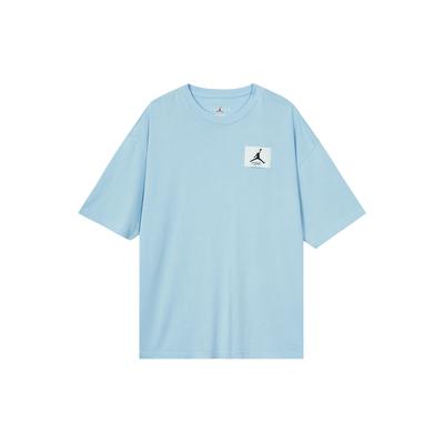 Flight Essential Logo-Print Locker geschnittenes Kurzarm-T-Shirt Herren-Tops Hellblaugrün DZ0605-425