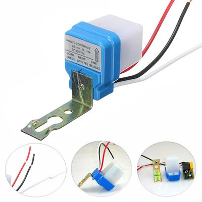Automatic Auto On Off Photoelectric Lighting Controller IPX6 Rainproof Street Lamp Photoswitch DC 12/24V AC 110/220V 50-60Hz 10A
