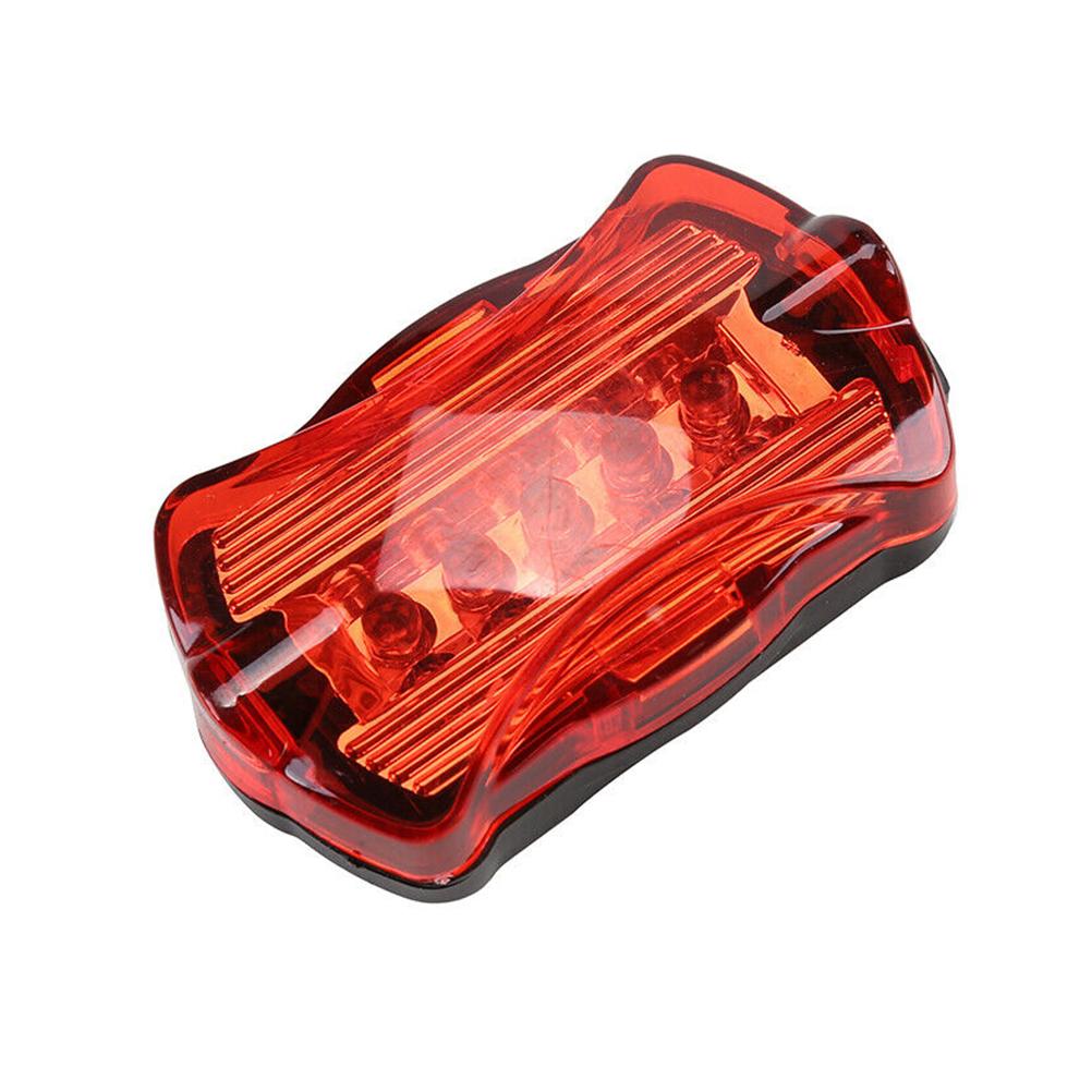 2PCS 5LED Lights Set Bike Headlight and Taillight Kit with Fixing Seat