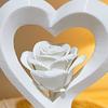 Rose Heart Figurine, 3D Printed Heart Sculpture, Romantic Decorative Ornament for Table, Shelf Centerpiece