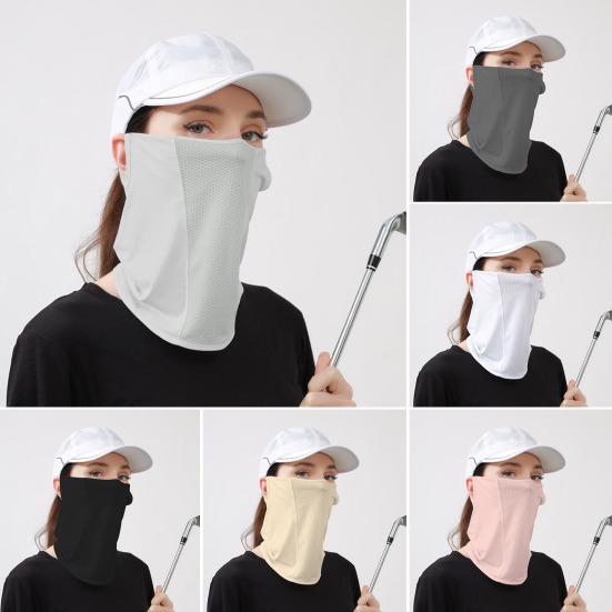 Sports Face Guard Neck Gaiter UV Protection Breathable Summer Cooling Ice Silk Bandana Men Women Outdoor Cycling Neck Scarf Face Shield