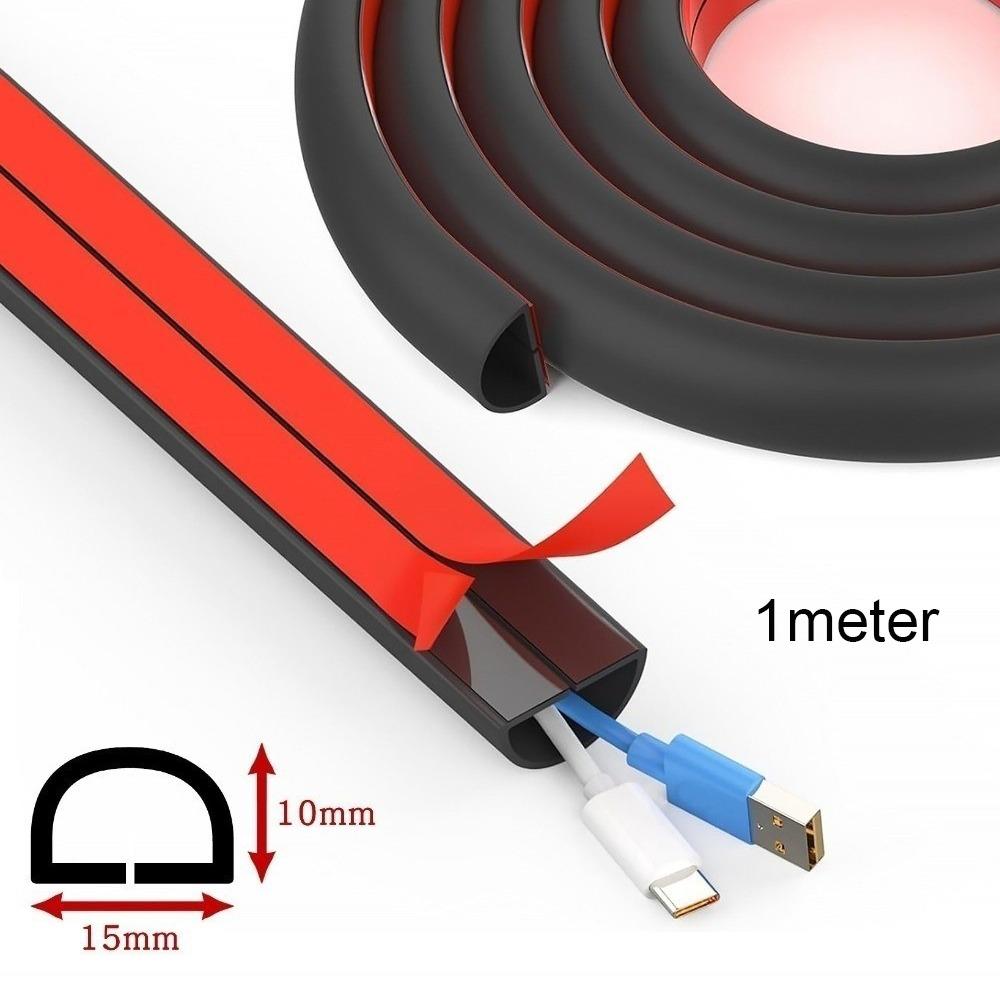 1/2/3/5meter Soft PVC Wire Cover Self-Adhesive Cable Management Protector Cord Hider  Wall Mounting
