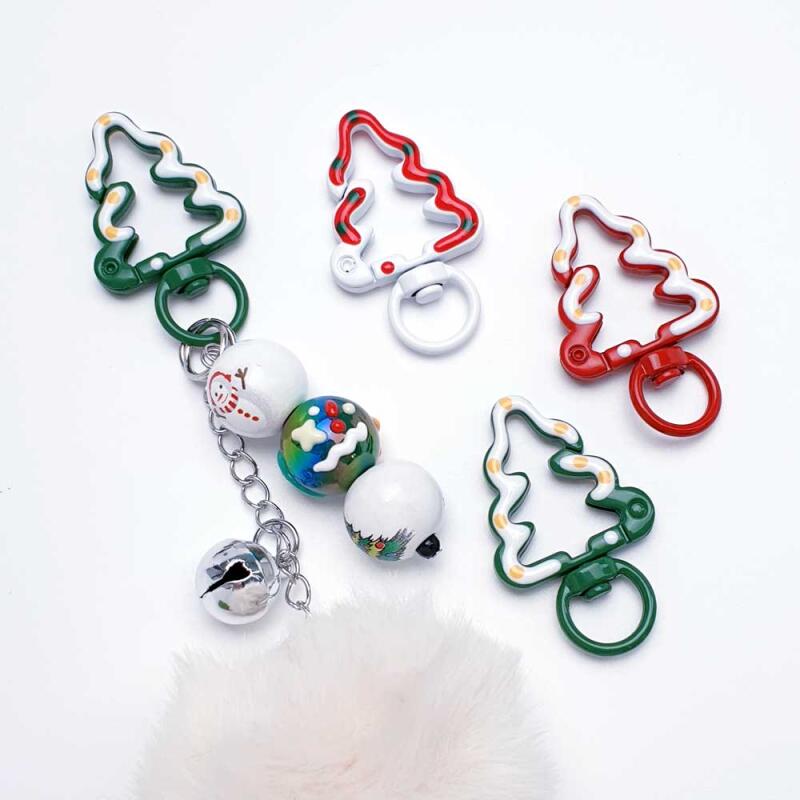 

Christmas tree swivel keychain accessory supplies green