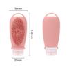 2 in 1 Shower Brush Bottle 100ml Toiletry Containers Portable Travel Refillable Bottles