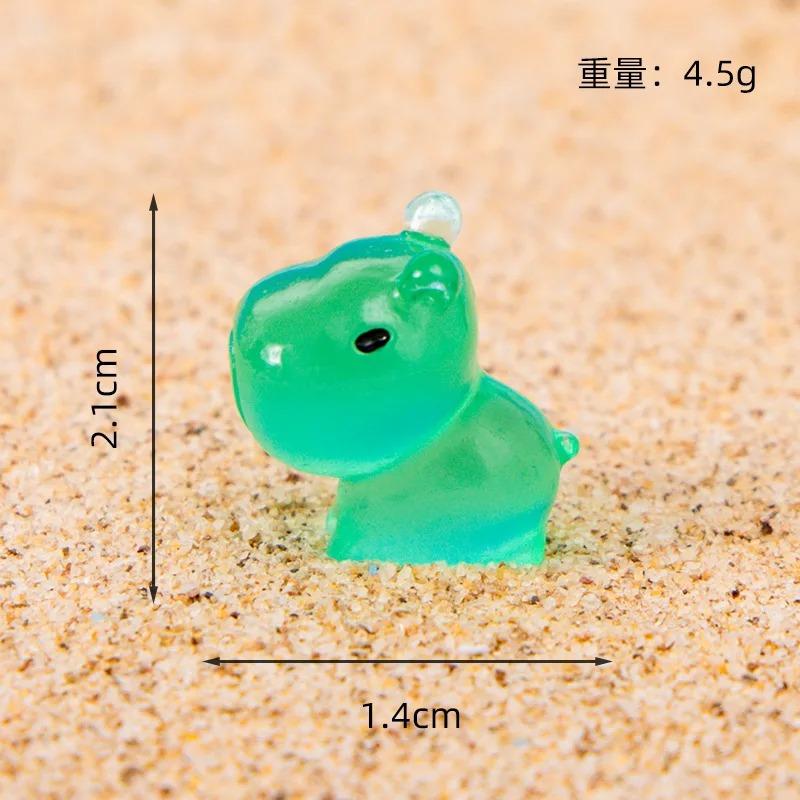 8 Stück leuchtende Capybara Mini-Harztiere Figuren, Schreibtisch Tischplatte Outdoor Basteldekoration Für Miniatur DIY Garten Zubehör