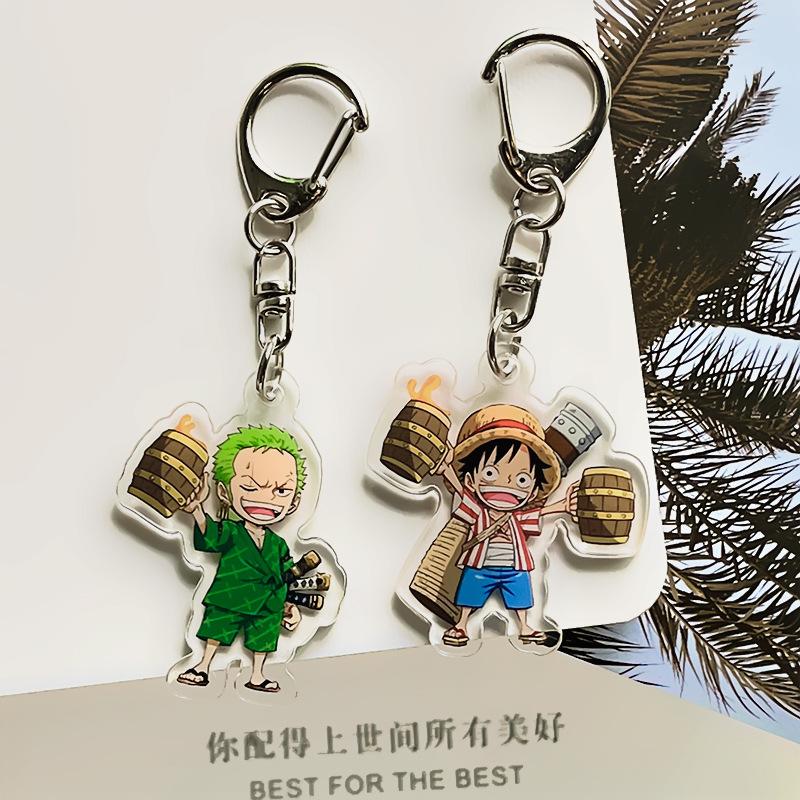 One Piece Peripheral Acrylic Keychain, Anime Luffy, Zoro, Zoro Bag Keychain